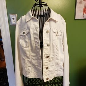 Versona White Jean Jacket Size Large